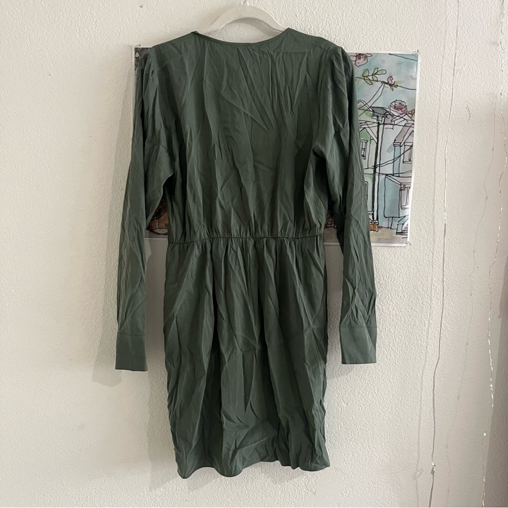 Michael Stars Mary Wrap Dress – Tarragon Green, Size M - Picture 2 of 8
